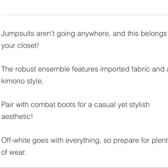 Free People x Sandrine Rose Kimono style Jumpsuit Size XS in Off-White. NWT - Picture 9 of 9